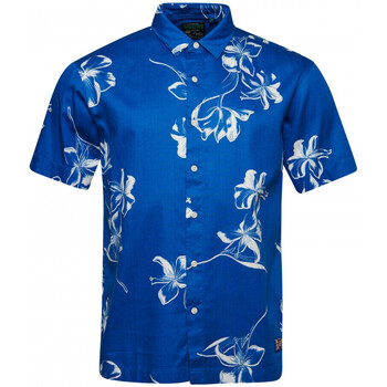 Textiel Heren Overhemden lange mouwen Superdry Vintage hawaiian s/s shirt Blauw