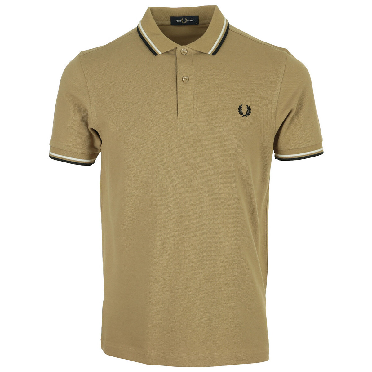 Textiel Heren T-shirts & Polo’s Fred Perry Twin Tipped Shirt Brown