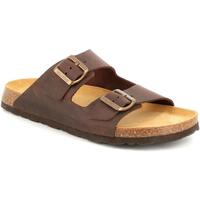 Schoenen Heren Leren slippers Grunland GRU-CCC-CB1631-MO Brown