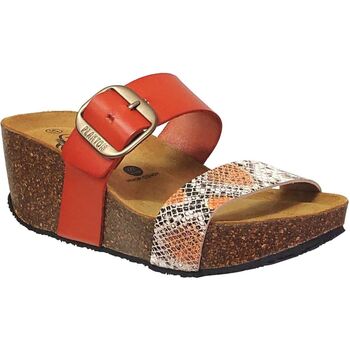 Schoenen Dames Leren slippers Plakton So rock Orange