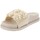Schoenen Dames Leren slippers Axa -73438A Beige