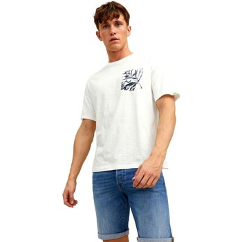 Textiel Heren T-shirts korte mouwen Jack & Jones CAMISETA  HOMBRE JACK&JONES RAYON 12227778 Groen