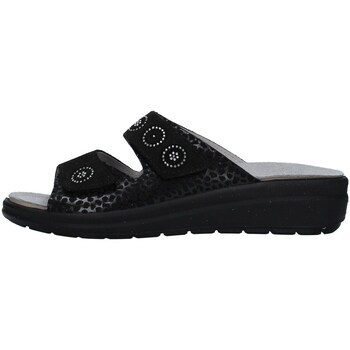 Schoenen Dames Leren slippers Melluso Q60213D Zwart