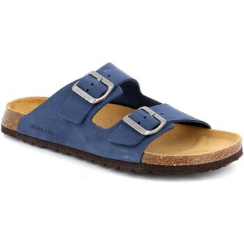Schoenen Heren Leren slippers Grunland GRU-CCC-CB3005-BL Blauw