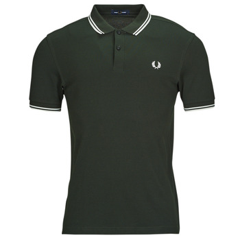 Textiel Heren Polo's korte mouwen Fred Perry TWIN TIPPED FRED PERRY SHIRT Groen / Wit