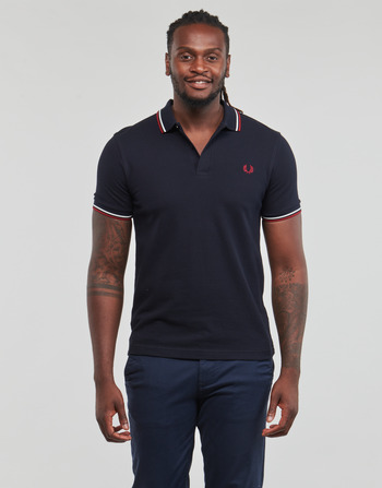 Fred Perry TWIN TIPPED FRED PERRY SHIRT Marine / Wit / Rood