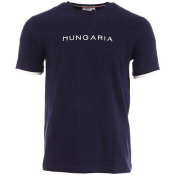 Textiel Heren T-shirts korte mouwen Hungaria  Blauw