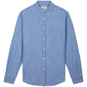 Textiel Heren Overhemden lange mouwen Portuguese Flannel Chambray Shirt Blauw