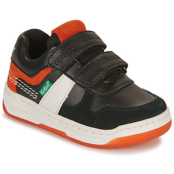 Schoenen Jongens Lage sneakers Kickers KALIDO Zwart / Orange