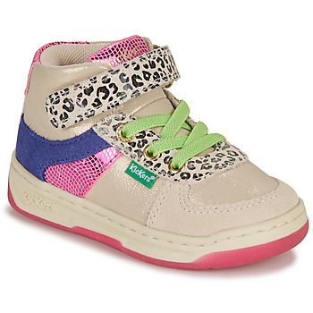 Schoenen Meisjes Hoge sneakers Kickers KICKALIEN Multicolour / Leopard