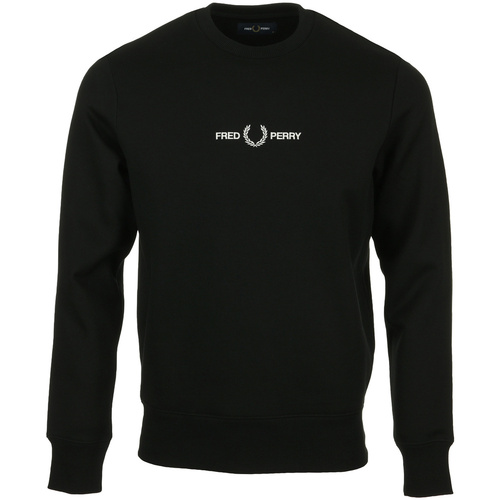 Textiel Heren Sweaters / Sweatshirts Fred Perry Embroidered Sweatshirt Zwart