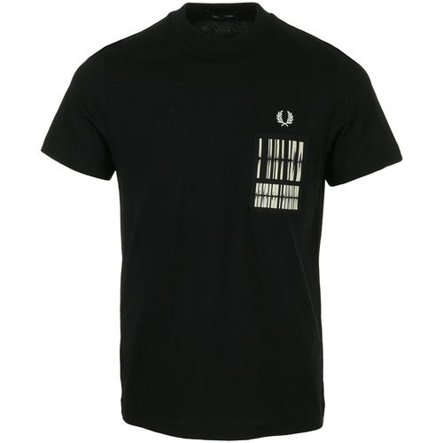 Textiel Heren T-shirts korte mouwen Fred Perry Soundwave Patch T-Shirt Zwart
