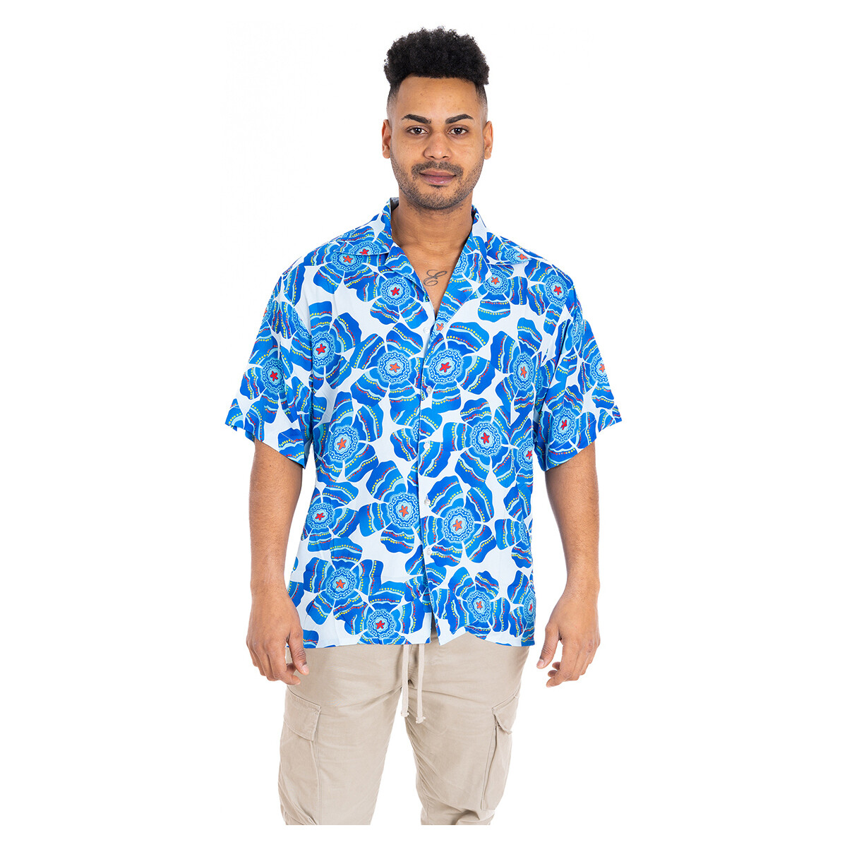 Textiel Dames Overhemden Isla Bonita By Sigris Mannen Shirt Blauw