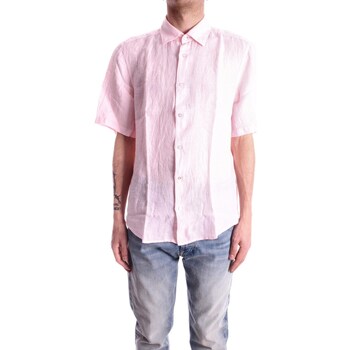 Textiel Heren Overhemden korte mouwen BOSS 50489345 Roze