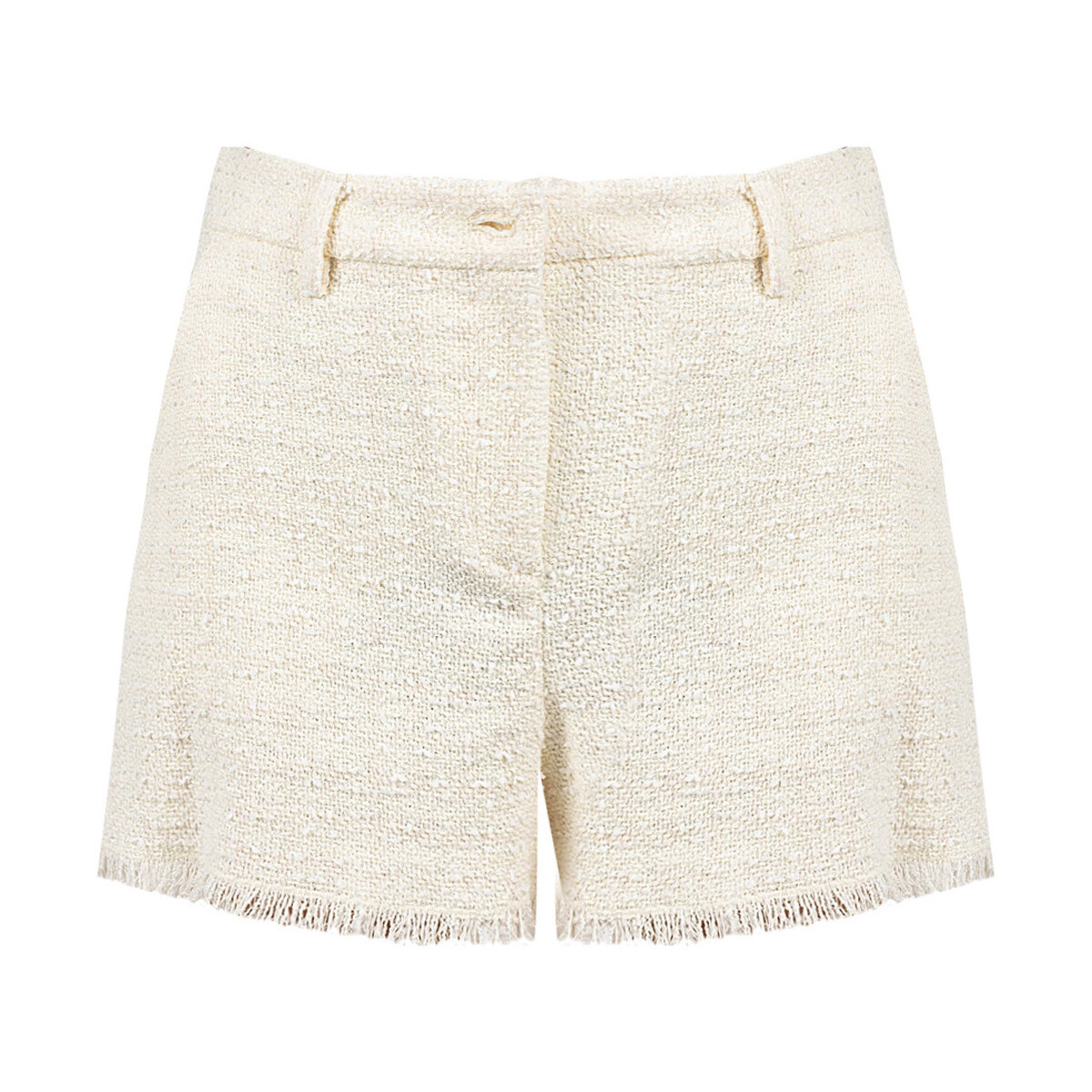 Textiel Dames Korte broeken / Bermuda's Pinko 1N1388 8469 | Bacchettone 1 Wit