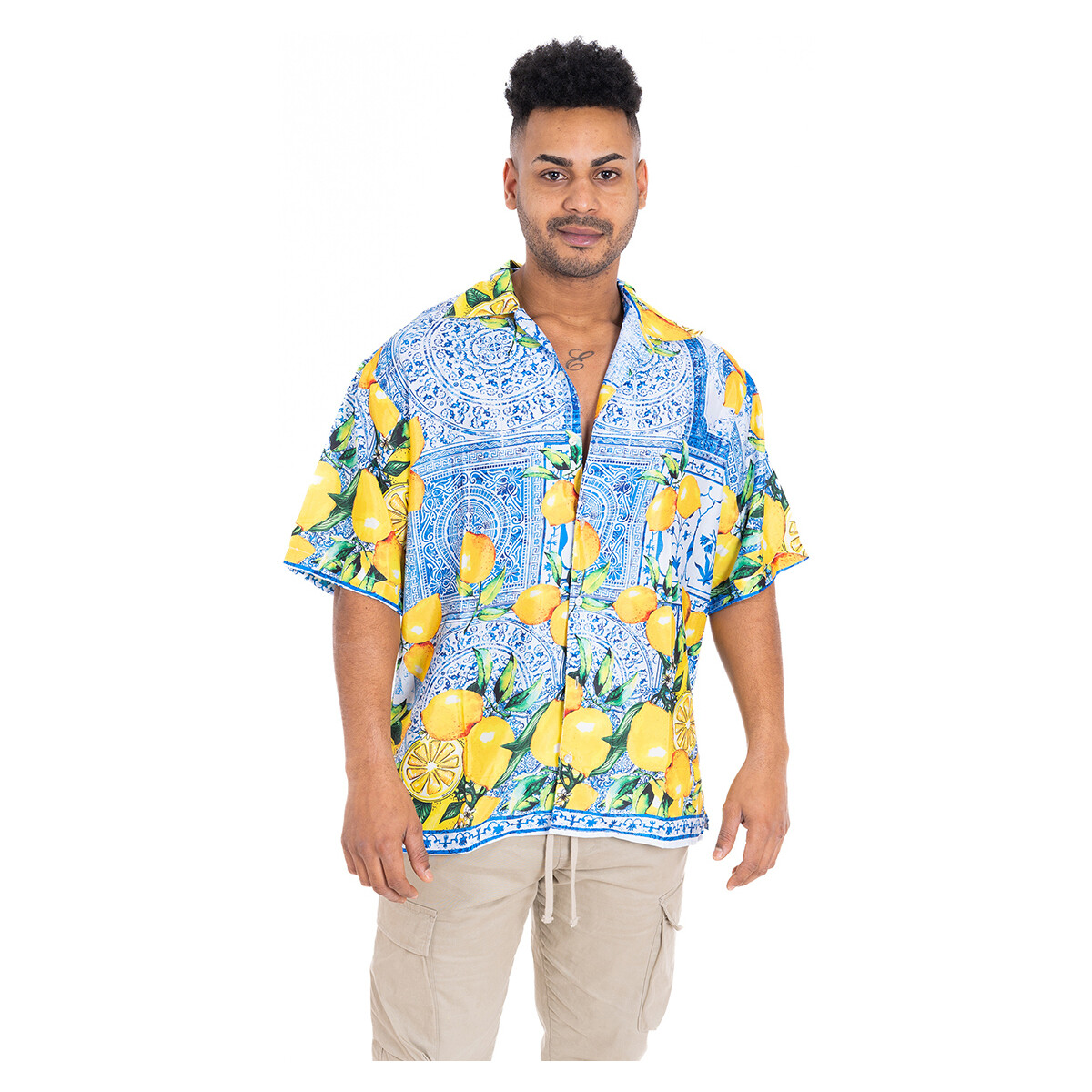 Textiel Dames Overhemden Isla Bonita By Sigris Mannen Shirt Groen