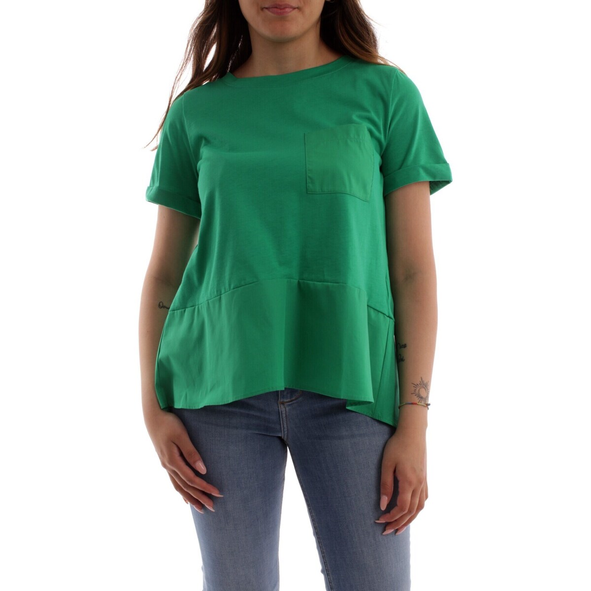 Textiel Dames T-shirts korte mouwen Emme Marella PECE Groen