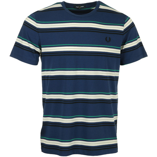 Textiel Heren T-shirts korte mouwen Fred Perry Stripe Blauw