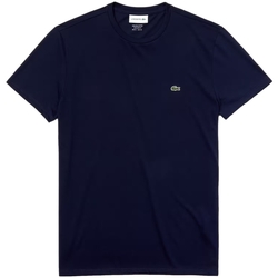 Textiel Heren T-shirts & Polo’s Lacoste Pima Cotton T-Shirt - Blue Marine Blauw