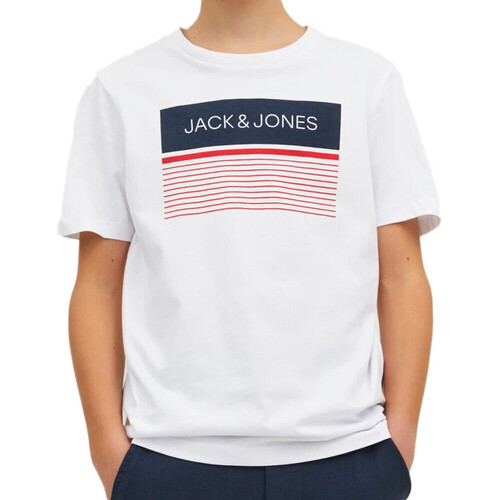 Textiel Jongens T-shirts & Polo’s Jack & Jones  Wit