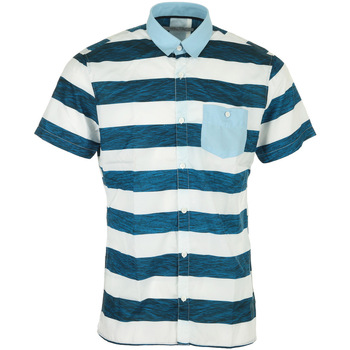 Textiel Heren Overhemden lange mouwen Trente-Cinq° Shirt MC Razo Fin Blauw
