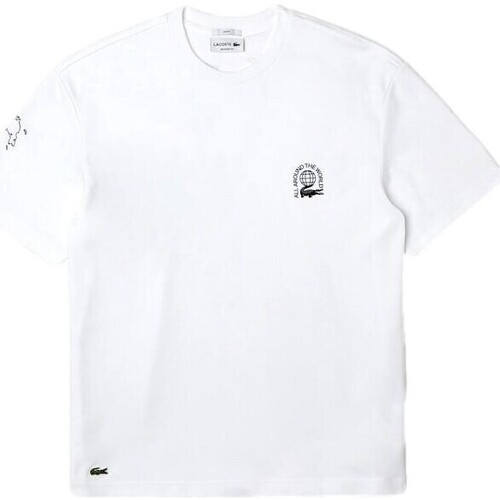 Textiel Heren T-shirts korte mouwen Lacoste CAMISETA BLANCA HOMBRE   RELAXED FIT TH8047 Wit