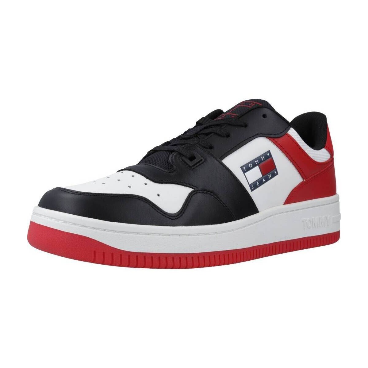 Schoenen Heren Sneakers Tommy Jeans BASKET LEATHER Zwart