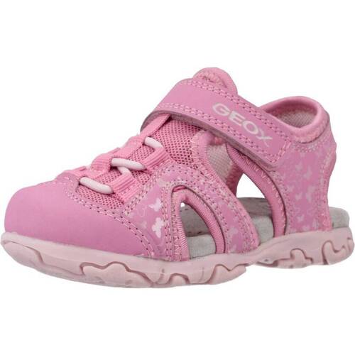 Schoenen Meisjes Sandalen / Open schoenen Geox B SANDAL FLAFFEE GIR Roze