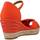 Schoenen Dames Sandalen / Open schoenen Tommy Hilfiger BASIC OPEN TOE MID WEDGE Rood