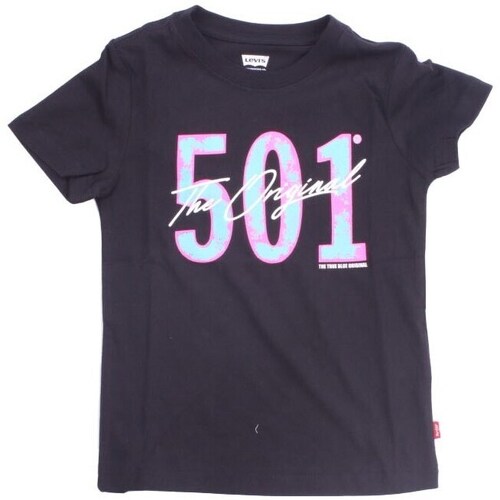Textiel Meisjes T-shirts korte mouwen Levi's 8EH882 Zwart