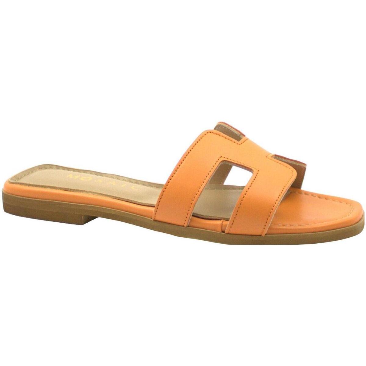 Schoenen Dames Leren slippers Mosaic MOS-E23-JOY-OR Orange