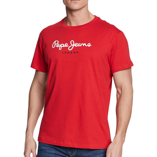 Textiel Heren T-shirts korte mouwen Pepe jeans  Rood