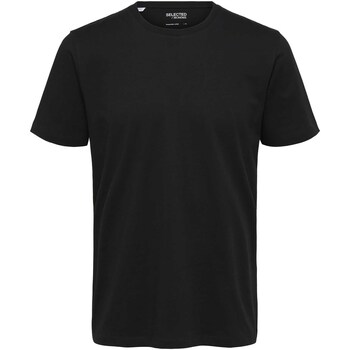 Textiel Heren T-shirts & Polo’s Selected T-Shirt  Slhaspen Noos Zwart