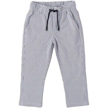 Textiel Jongens Broeken / Pantalons Ido Pantalone Tessuto Navetta Lungo Blauw