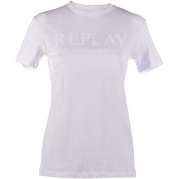 Textiel Dames T-shirts & Polo’s Replay T-Shirt Wit