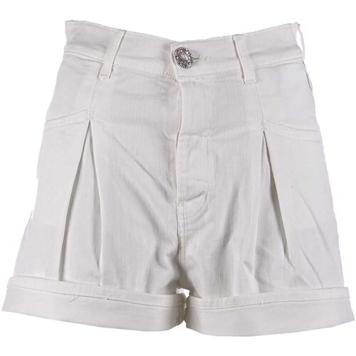 Textiel Dames Korte broeken / Bermuda's Replay Pantaloncino Wit
