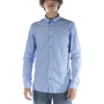 Textiel Heren Overhemden lange mouwen Scotch & Soda Camicia  Azzurro Blauw