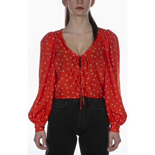 Textiel Dames T-shirts & Polo’s Levi's Camicia Levi's Blouse Daisy Foulard Rosso Rood
