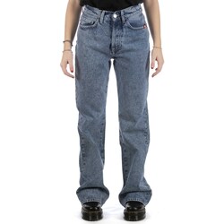 Textiel Dames Broeken / Pantalons Amish Jeans  Kendal Denim Real Stone Blu Blauw