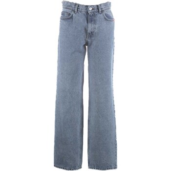 Textiel Dames Broeken / Pantalons Amish Jeans  Jenny Denim Real Stone Blu Blauw