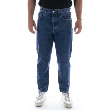 Textiel Heren Broeken / Pantalons Amish Jeans  Jeremiah Stone Wash Blu Blauw