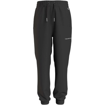 Textiel Jongens Broeken / Pantalons Calvin Klein Jeans Pantaloni  Logo Nero Zwart