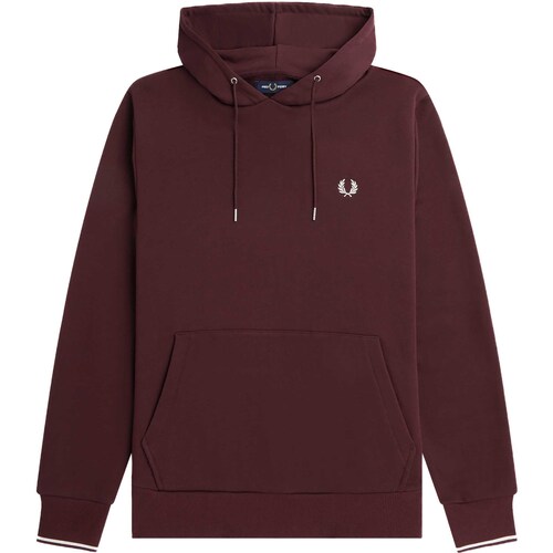 Textiel Heren Fleece Fred Perry Felpa Fred Perry Tipped Hooded Bordeaux Violet