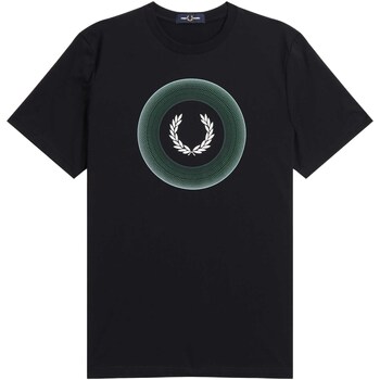 Textiel Heren T-shirts & Polo’s Fred Perry T-Shirt Fred Perry Gradient Graphic Nero Zwart