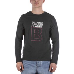 Textiel Heren T-shirts & Polo’s Ecoalf T-Shirt  Greatalf B Manica Lunga Nero Zwart