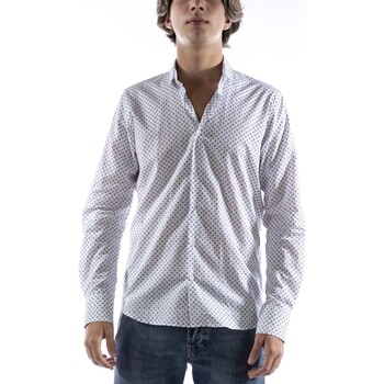 Textiel Heren Overhemden lange mouwen Sl56 Camicia S.L.56 Fantasia Bianco Wit