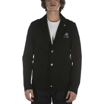 Textiel Heren Jacks / Blazers V2brand Giacca Sartoriale  Nero Zwart
