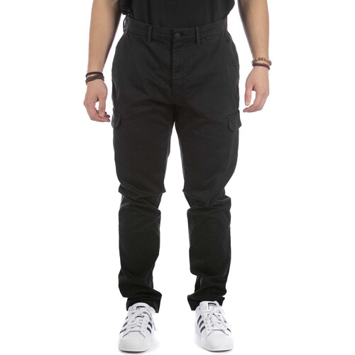 Textiel Heren Broeken / Pantalons Calvin Klein Jeans Pantaloni  Sateen-Stretch Nero Zwart