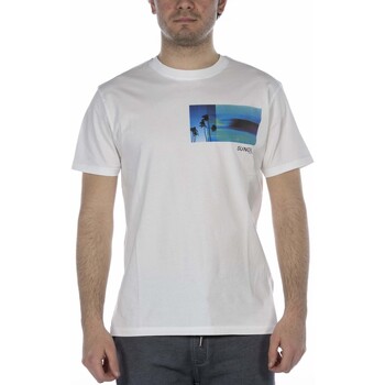 Textiel Heren T-shirts & Polo’s Sundek T-Shirt  Printed Bianco Wit