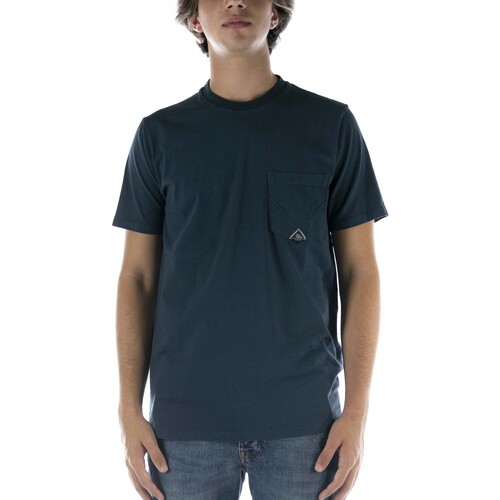 Textiel Heren T-shirts & Polo’s Roy Rogers T-Shirt  Pocket Man Jersey Used Blu Blauw
